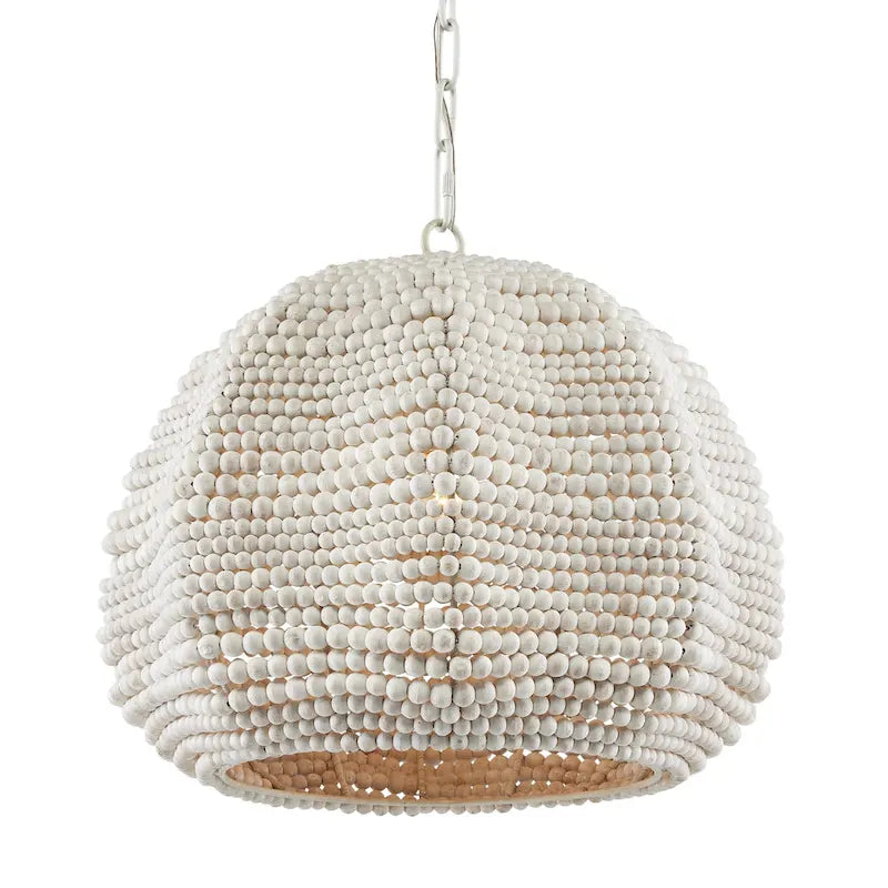 Suspension Octavia blanche de Currey &amp; Company - 40,6 cm (hauteur) x 48,3 cm (diamètre)