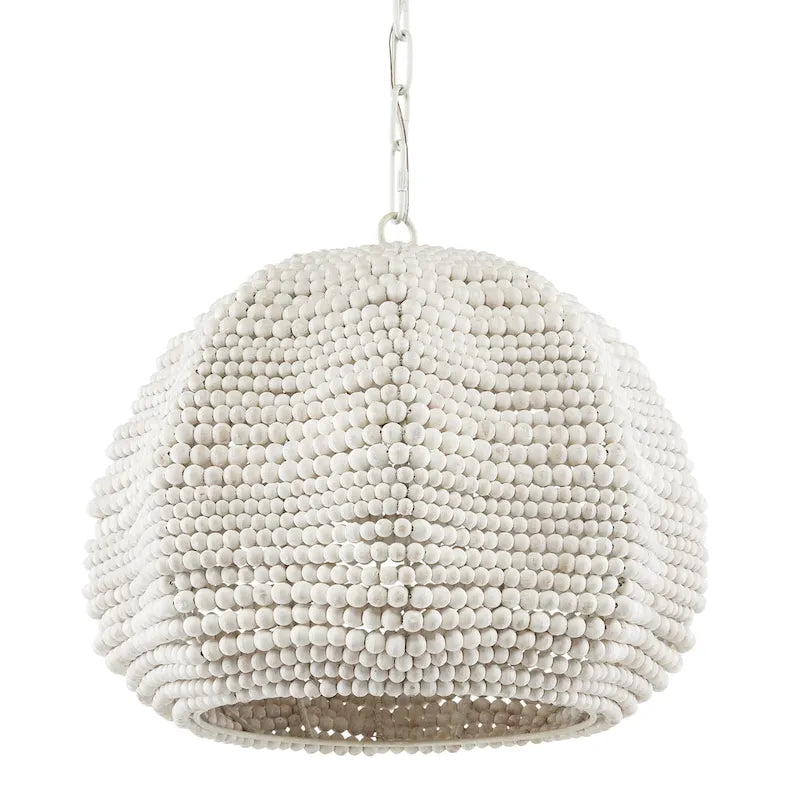 Suspension Octavia blanche de Currey &amp; Company - 40,6 cm (hauteur) x 48,3 cm (diamètre)