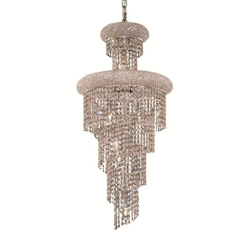 Elegant Lighting 16-inch Chrome Royal Cut Crystal Clear Hanging Fixture