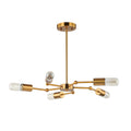 Yuyor 5-light Brass Single Tier Chandelier Elbowed Rods