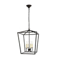Suspension Elegant Lighting D17 H24,25 Lt:4 Finition noire - 17 po D x 17 po L x 24,25 po H