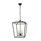 Elegant Lighting Pendant Light D17 H24.25 Lt:4 Black Finish - 17 Dx17 Wx24.25 H