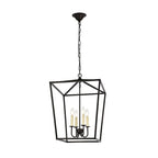 Suspension Elegant Lighting D17 H24,25 Lt:4 Finition noire - 17 po D x 17 po L x 24,25 po H