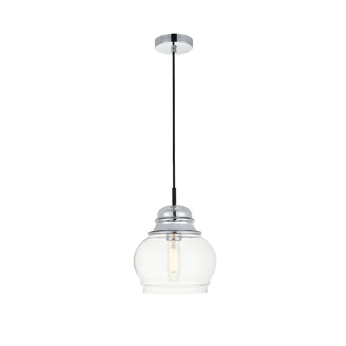 1-Light Pendant with 8 inch Clear Glass