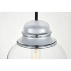 Suspension à une lumière avec verre transparent de 20 cm