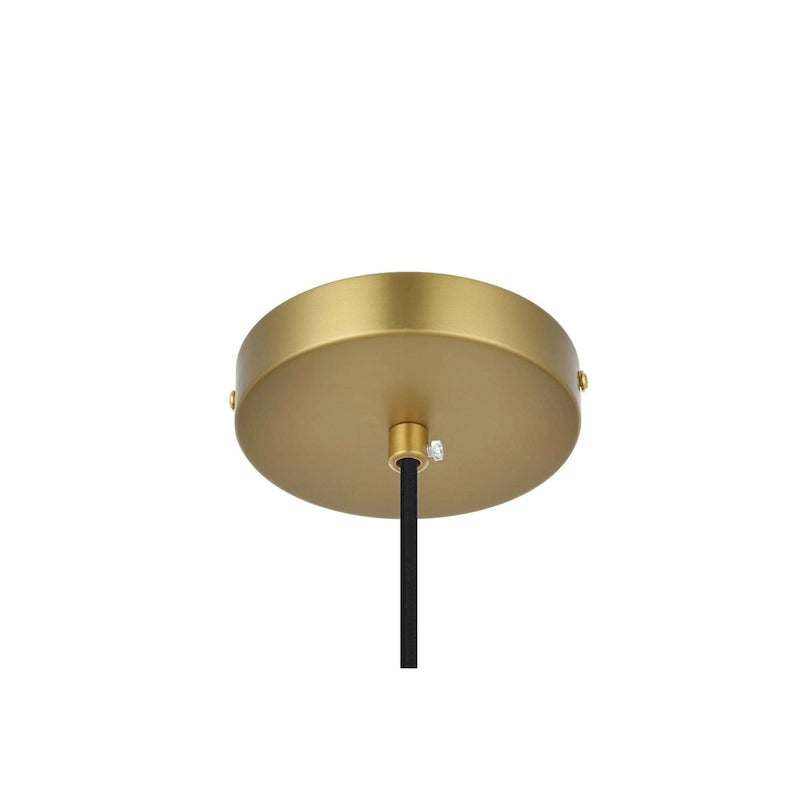 Suspension à une lumière avec verre transparent de 20 cm