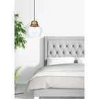 Suspension à une lumière avec verre transparent de 20 cm