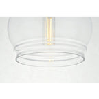 Suspension à une lumière avec verre transparent de 20 cm