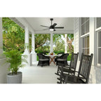 Ventilateur de plafond extérieur Hunter 52 Seawall avec kit d'éclairage LED, commande murale - Résistant à l'eau !