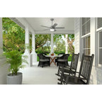 Ventilateur de plafond extérieur Hunter 52 Seawall avec kit d'éclairage LED, commande murale - Résistant à l'eau !