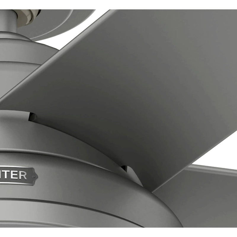 Ventilateur de plafond extérieur Hunter 52 Seawall avec kit d'éclairage LED, commande murale - Résistant à l'eau !