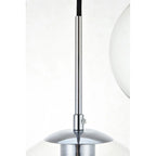 Suspension sphérique transparente en verre et métal à 3 lumières de 91 cm (36 pouces)