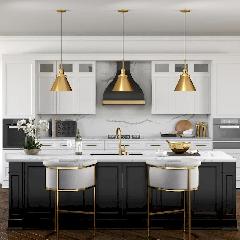 Suspension Zeno 12 avec abat-jour en métal