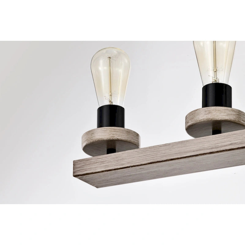 Îlot de cuisine Funa 30 pouces noir mat, hauteur réglable, avec 5 lumières