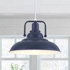 Suspension 60 W à une lumière avec abat-jour en forme de dôme pour îlot de cuisine, lustre semi-encastré classique pour salle à manger