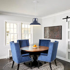 Suspension 60 W à une lumière avec abat-jour en forme de dôme pour îlot de cuisine, lustre semi-encastré classique pour salle à manger