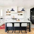 Suspension 60 W à une lumière avec abat-jour en forme de dôme pour îlot de cuisine, lustre semi-encastré classique pour salle à manger