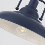 Suspension 60 W à une lumière avec abat-jour en forme de dôme pour îlot de cuisine, lustre semi-encastré classique pour salle à manger