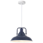 Suspension 60 W à une lumière avec abat-jour en forme de dôme pour îlot de cuisine, lustre semi-encastré classique pour salle à manger