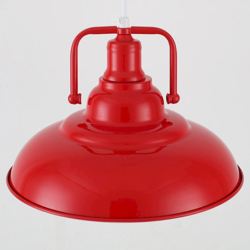 Suspension 60 W à une lumière avec abat-jour en forme de dôme pour îlot de cuisine, lustre semi-encastré classique pour salle à manger