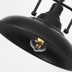 Suspension 60 W à une lumière avec abat-jour en forme de dôme pour îlot de cuisine, lustre semi-encastré classique pour salle à manger
