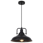 Suspension 60 W à une lumière avec abat-jour en forme de dôme pour îlot de cuisine, lustre semi-encastré classique pour salle à manger