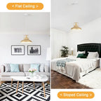 Suspension 60 W à une lumière avec abat-jour en forme de dôme pour îlot de cuisine, lustre semi-encastré classique pour salle à manger