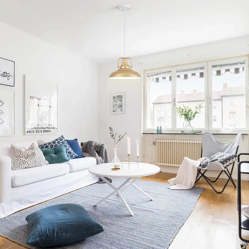 Suspension 60 W à une lumière avec abat-jour en forme de dôme pour îlot de cuisine, lustre semi-encastré classique pour salle à manger