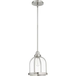 Quorum International Banded Dome Family Clear One Piece Glass Pendant. 1 Light Clear Glass Downlight.