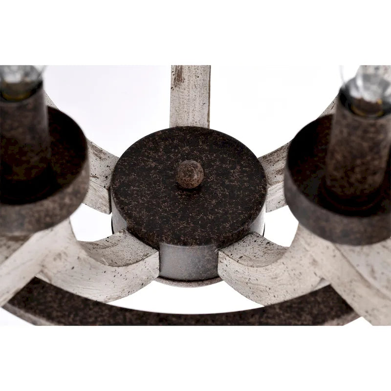 Suspension rustique Nelly 19 pouces en forme de goutte d'eau, 5 lumières