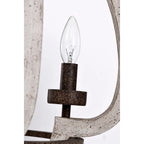 Suspension rustique Nelly 19 pouces en forme de goutte d'eau, 5 lumières