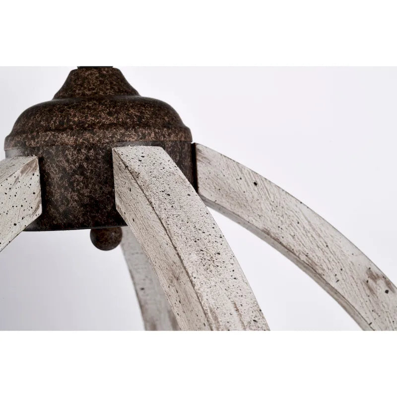 Suspension rustique Nelly 19 pouces en forme de goutte d'eau, 5 lumières