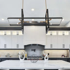 Suspension linéaire moderne à 6 lumières pour îlot de cuisine - 42,13 x 16,73 x 16,54