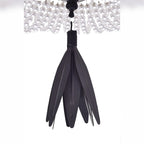 Pendentif Cahrin à 3 lumières et perles de 40 cm