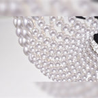 Pendentif Cahrin à 3 lumières et perles de 40 cm