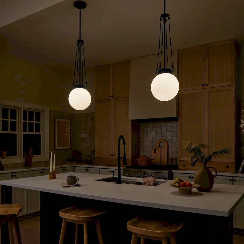 Suspension Kichler Lighting Albers 10,5 po à 1 lumière noire