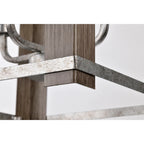 Suspension Jenus de 33 cm (13 pouces) en forme de boîte, style ferme antique, à 4 lumières