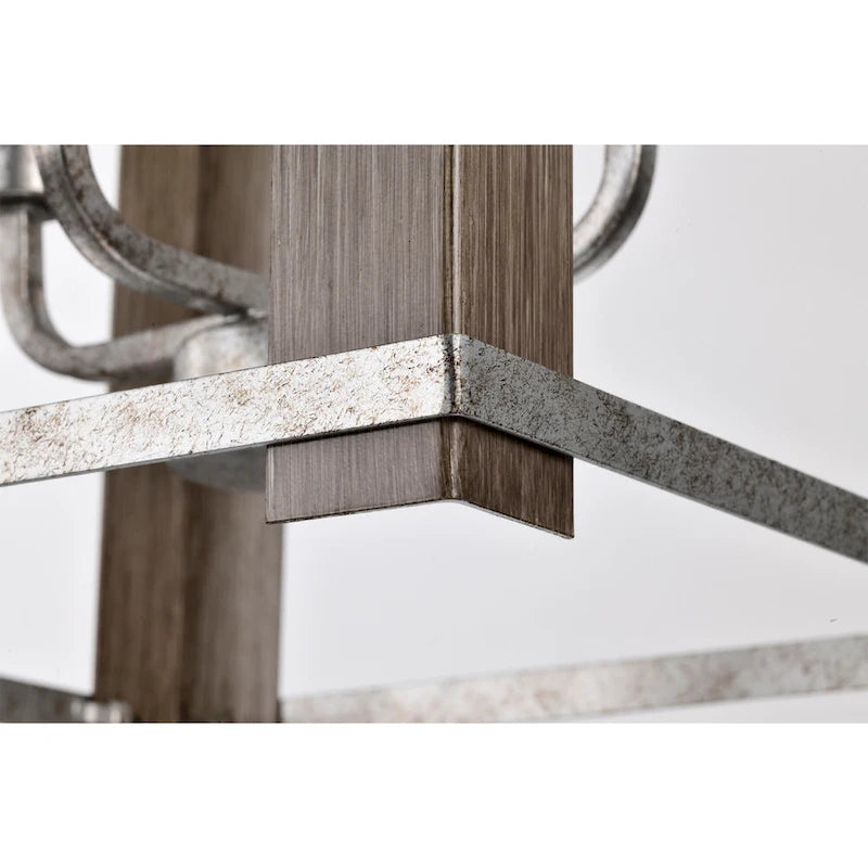 Suspension Jenus de 33 cm (13 pouces) en forme de boîte, style ferme antique, à 4 lumières