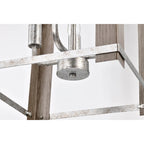 Suspension Jenus de 33 cm (13 pouces) en forme de boîte, style ferme antique, à 4 lumières