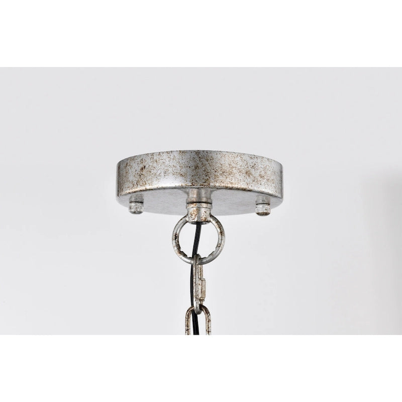 Suspension Jenus de 33 cm (13 pouces) en forme de boîte, style ferme antique, à 4 lumières