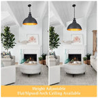 Suspension industrielle à une lumière avec abat-jour en métal pour chambre, salle à manger et cuisine