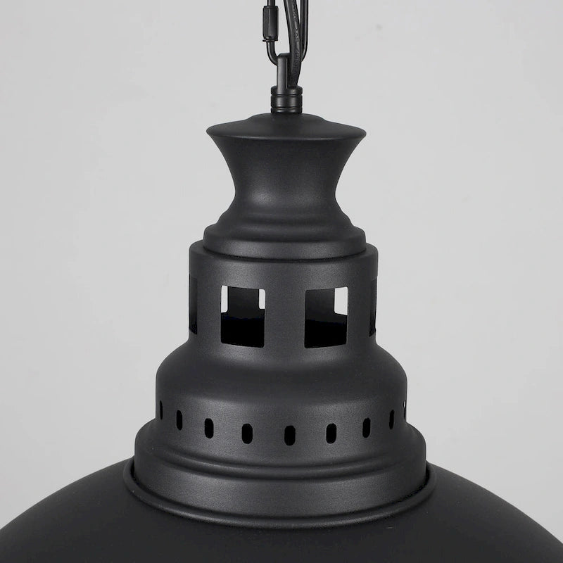 Suspension industrielle à une lumière avec abat-jour en métal pour chambre, salle à manger et cuisine