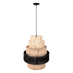 Suspension à plusieurs niveaux Sammie River of Goods, coloris naturel et noir, avec cordon de suspension réglable - 22 x 22 x 29/88