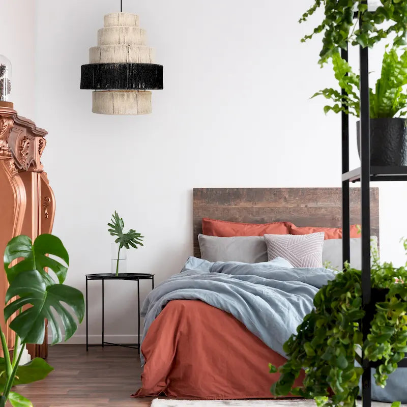 Suspension à plusieurs niveaux Sammie River of Goods, coloris naturel et noir, avec cordon de suspension réglable - 22 x 22 x 29/88