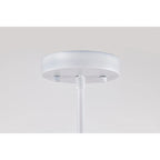 Suspension Tripner 12 en bois teinté et finition blanche avec globes opaques