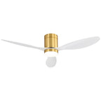 Ventilateur de plafond encastré intérieur à DEL de 52 pouces avec télécommande pour la lumière (3 pales)