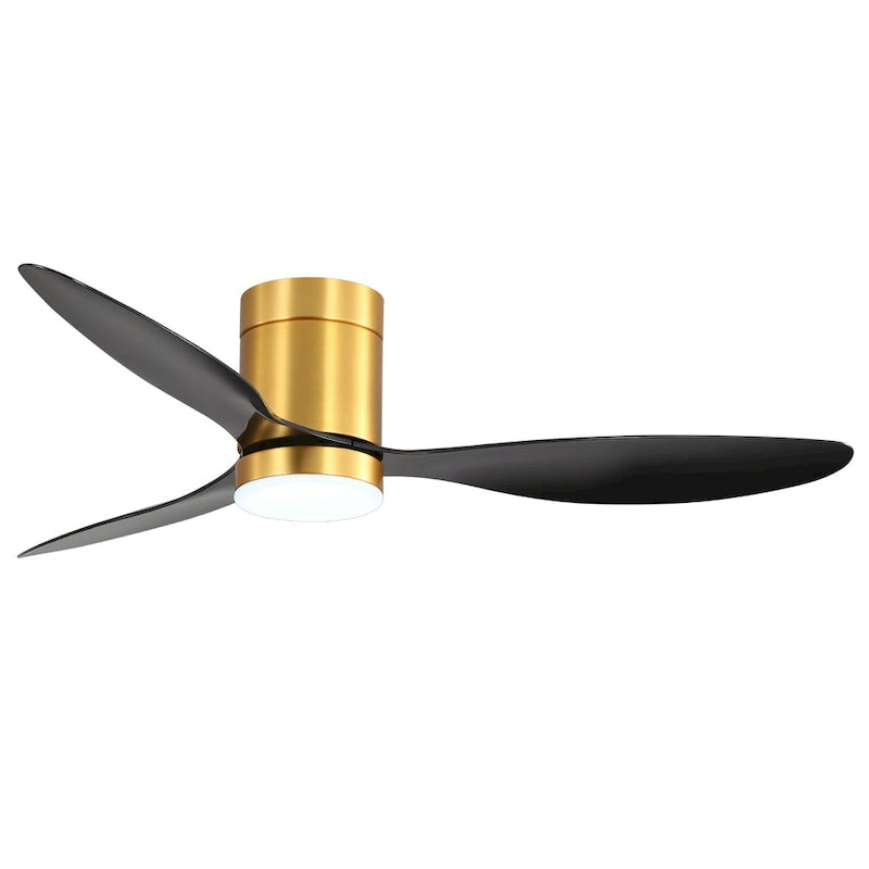 Ventilateur de plafond encastré intérieur à DEL de 52 pouces avec télécommande pour la lumière (3 pales)
