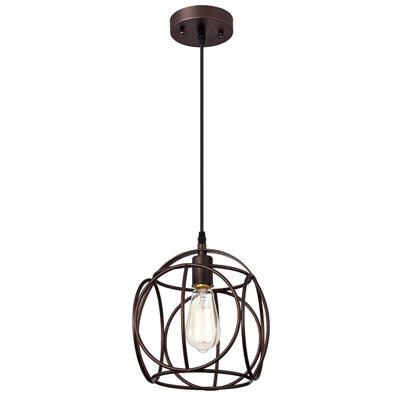 1-light Oil Rubbed Bronze Hanging Pendant
