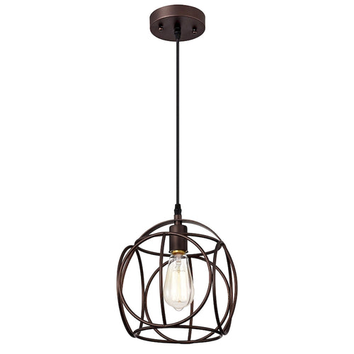 1-light Oil Rubbed Bronze Hanging Pendant
