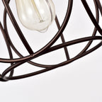 Suspension à une lumière en bronze huilé